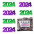 Confetti Year 2024 Green, Purple