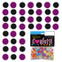 Confetti Circle 1/4" Black, Fuchsia