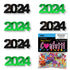 Confetti Year 2024 Black, Green