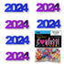Confetti Year 2024 Blue Royal, Purple