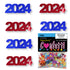 Confetti Year 2024 Blue Royal, Red