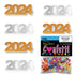 Confetti Year 2024 Orange, Silver