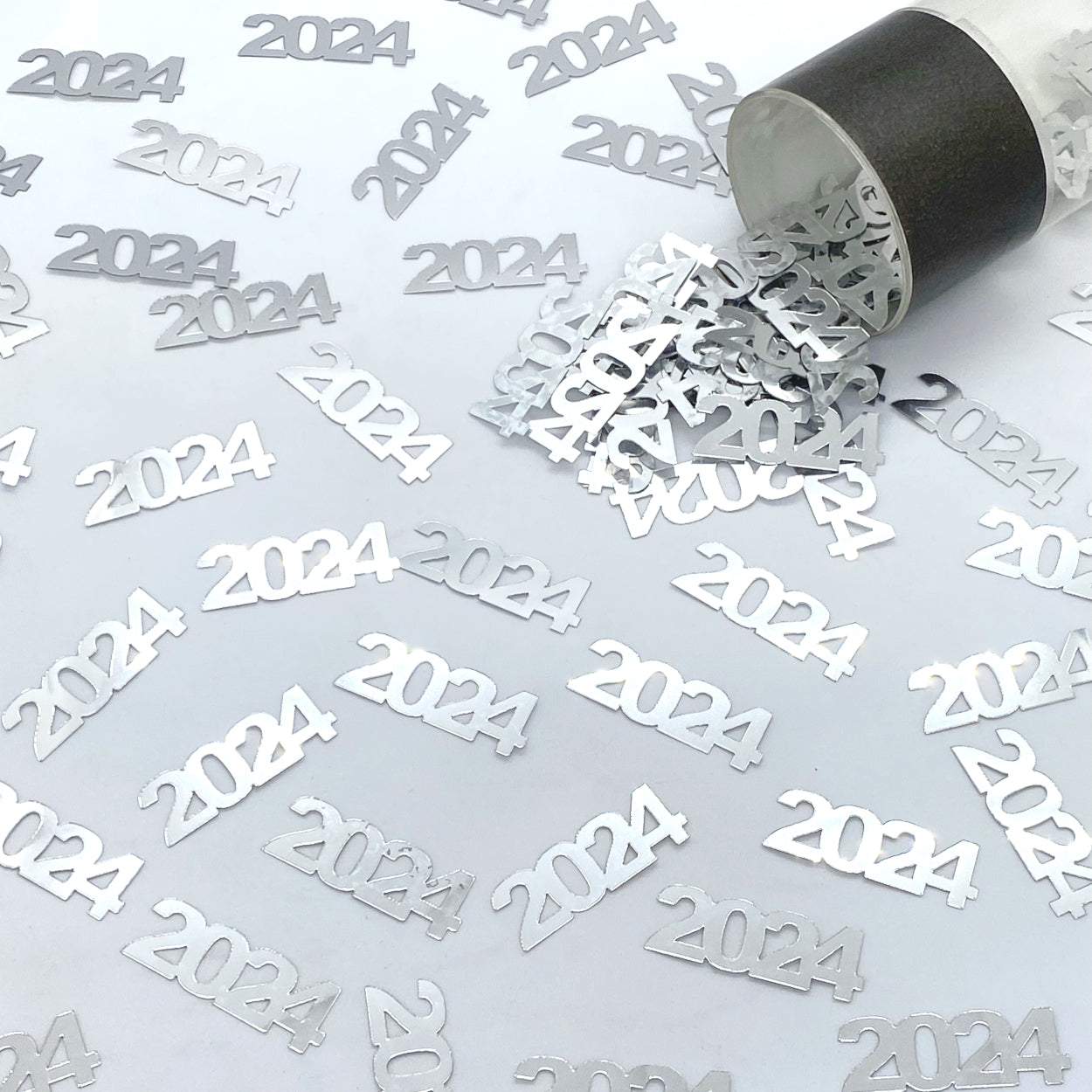 Confetti Year 2024 Orange, Silver