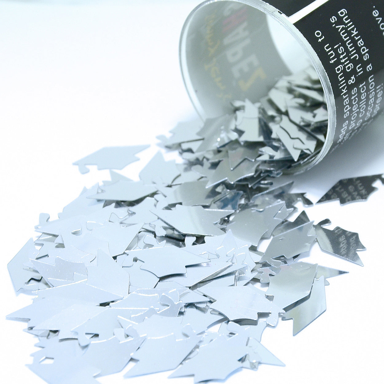 Confetti Grad Cap Gold, Silver