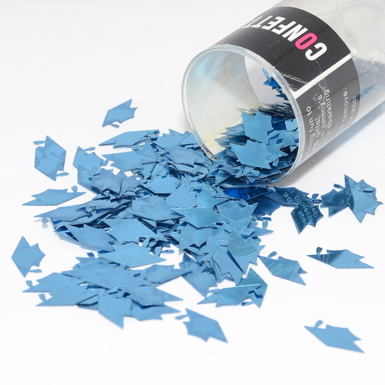 Confetti Grad Cap Blue Navy, Blue Sky