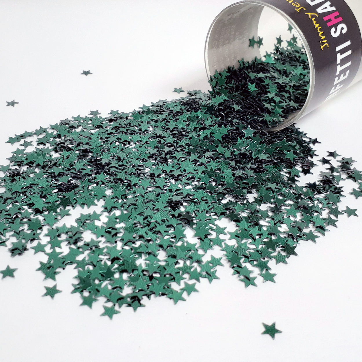 Confetti Star 1/4" Green Hunter, Orange
