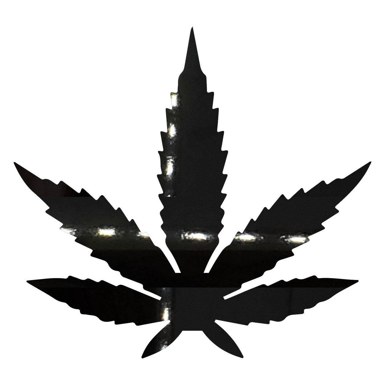 Custom-Bigs 2" & 5" - MARIJUANA LEAF  Black