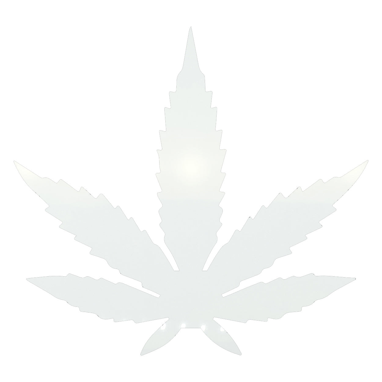 Custom-Bigs 2" & 5" - MARIJUANA LEAF  White