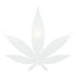 Custom-Bigs 2" & 5" - MARIJUANA LEAF  White