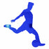 Custom-Bigs 2" & 5" - SOCCER PLAYER KICKER  Blue Royal