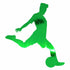 Custom-Bigs 2" & 5" - SOCCER PLAYER KICKER  Green