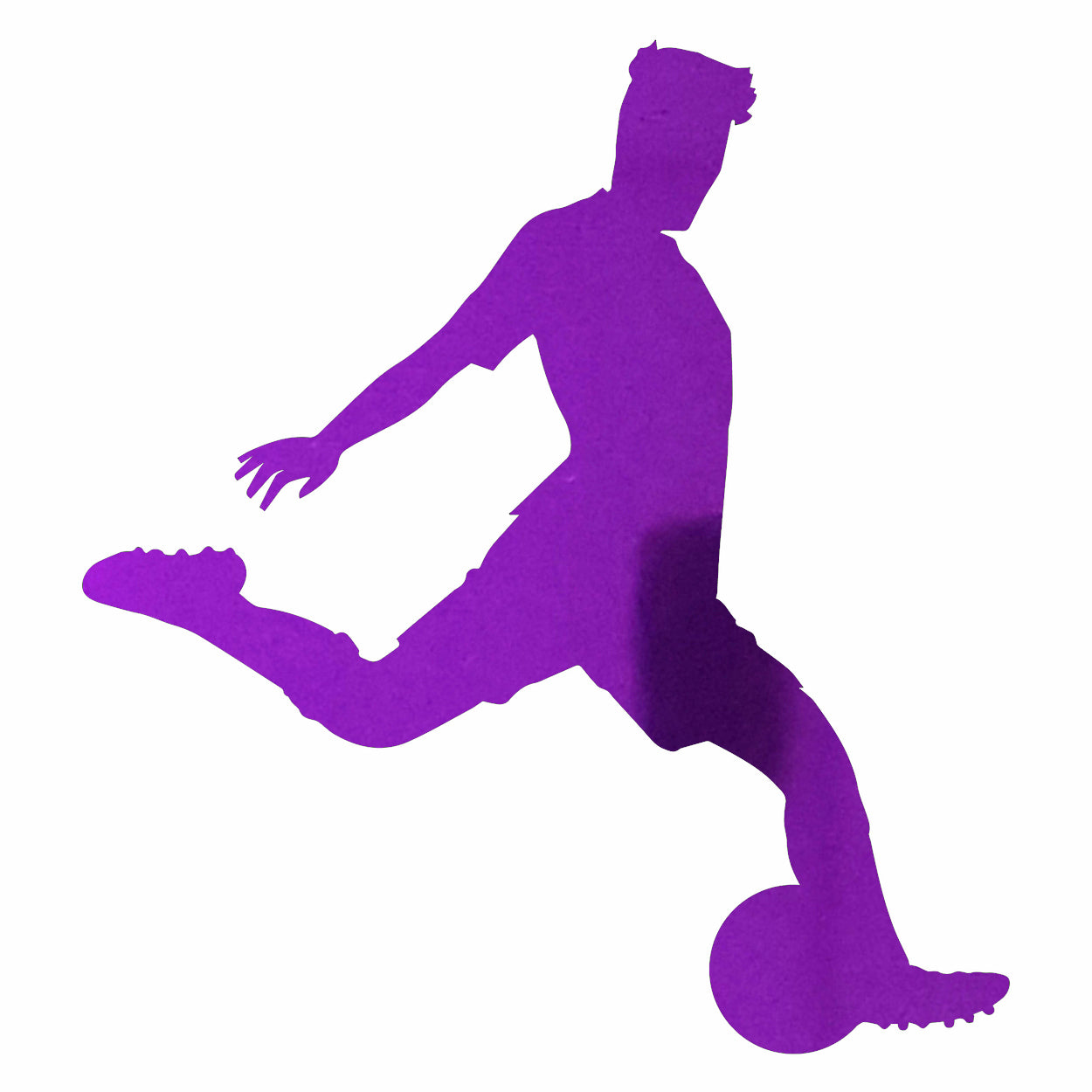 Custom-Bigs 2" & 5" - SOCCER PLAYER KICKER  Purple