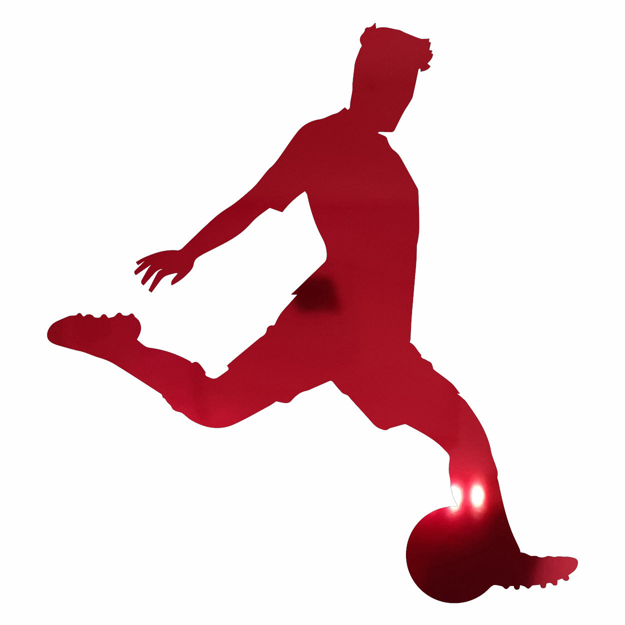 Custom-Bigs 2" & 5" - SOCCER PLAYER KICKER  Red