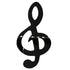 Custom-Bigs 2" & 5" - MUSIC NOTE CLEF Black