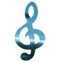 Custom-Bigs 2" & 5" - MUSIC NOTE CLEF Blue Sky
