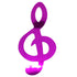 Custom-Bigs 2" & 5" - MUSIC NOTE CLEF Fuchsia