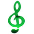 Custom-Bigs 2" & 5" - MUSIC NOTE CLEF Green