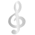 Custom-Bigs 2" & 5" - MUSIC NOTE CLEF Silver