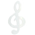 Custom-Bigs 2" & 5" - MUSIC NOTE CLEF White