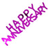 Custom-Bigs 2" & 5" - HAPPY ANNIVERSARY Fuchsia