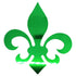 Custom-Bigs 2" & 5" - FLEUR DE LIS Green