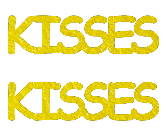 Custom-Buzz Word - KISSES Yellow Paper