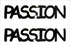 Custom-Buzz Word - PASSION Black