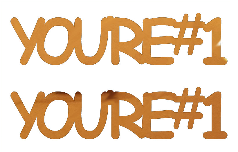 Custom-Buzz Word - YOU'RE #1 Orange