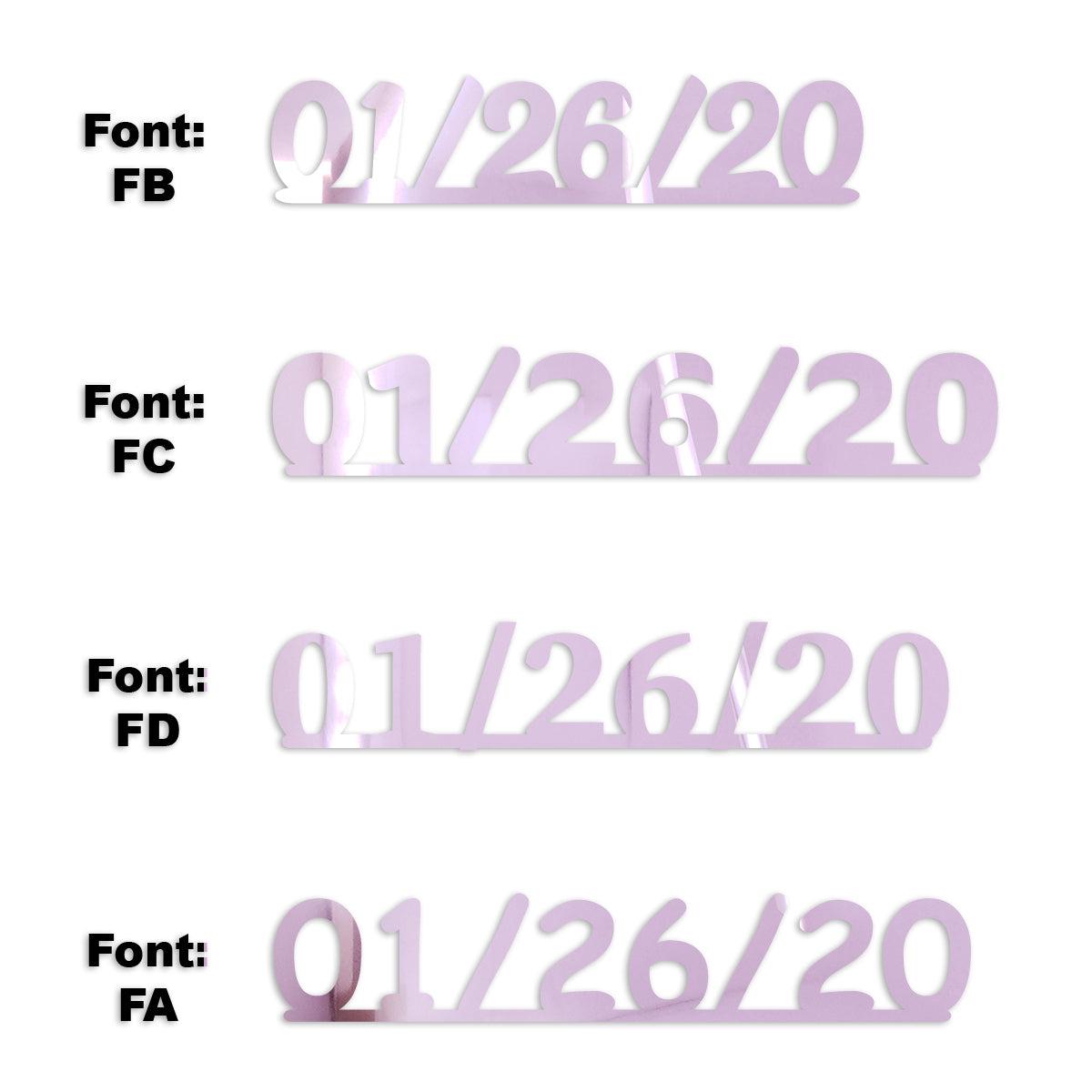 Custom-Fetti Date - 01/26/24 or 01/26/25  Pink