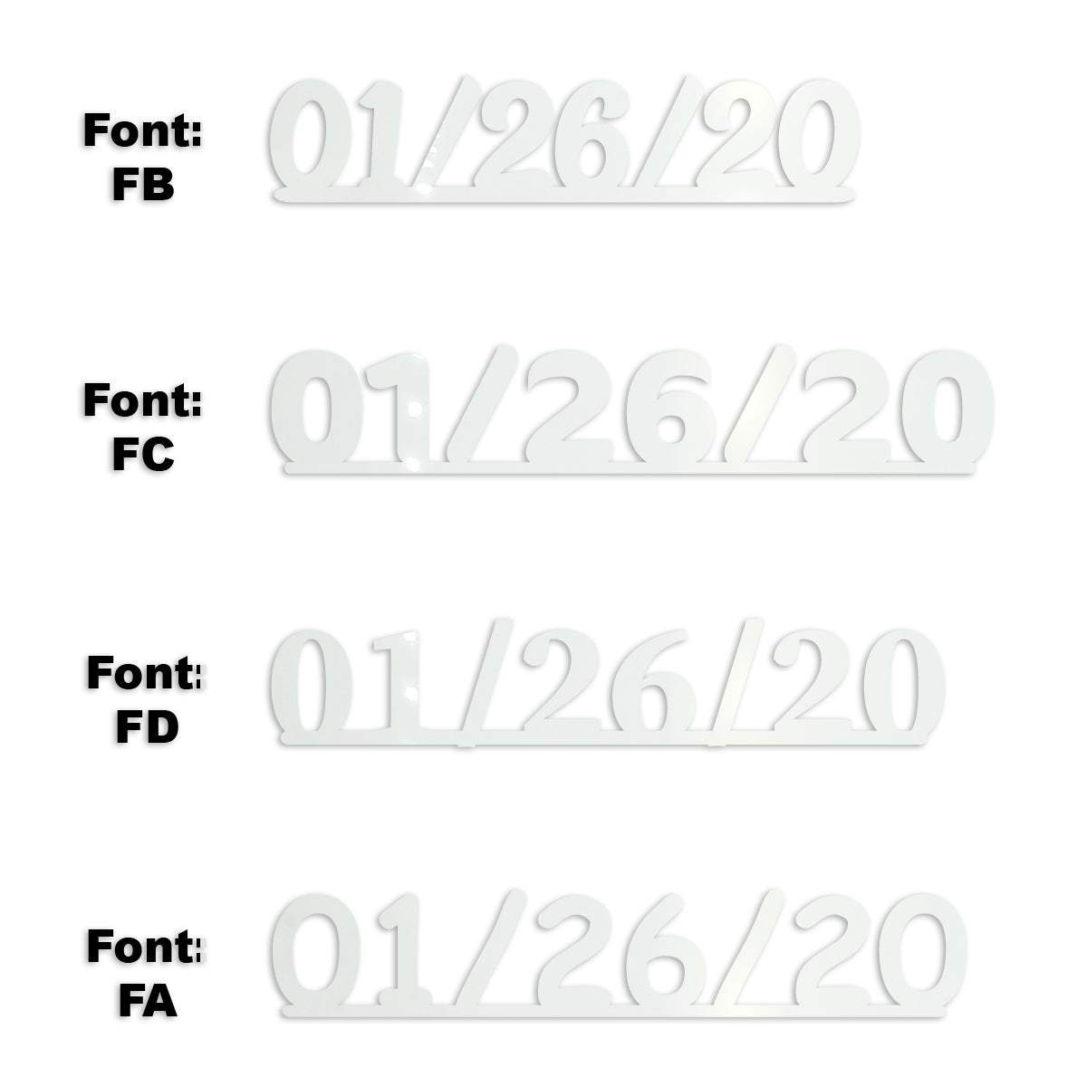 Custom-Fetti Date - 01/26/24 or 01/26/25  White