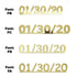 Custom-Fetti Date - 01/30/24 or 01/30/25  Gold