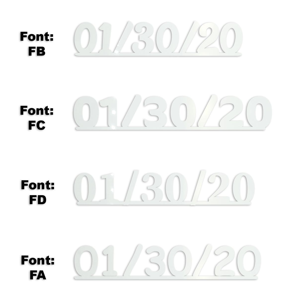 Custom-Fetti Date - 01/30/24 or 01/30/25  White
