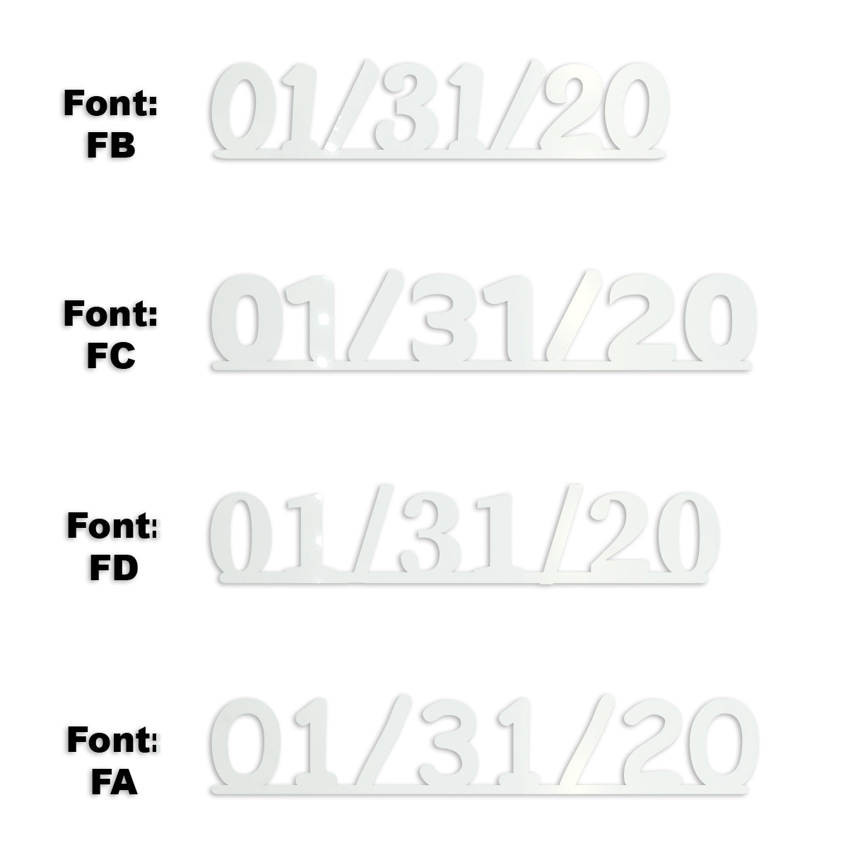 Custom-Fetti Date - 01/31/24 or 01/31/25  White
