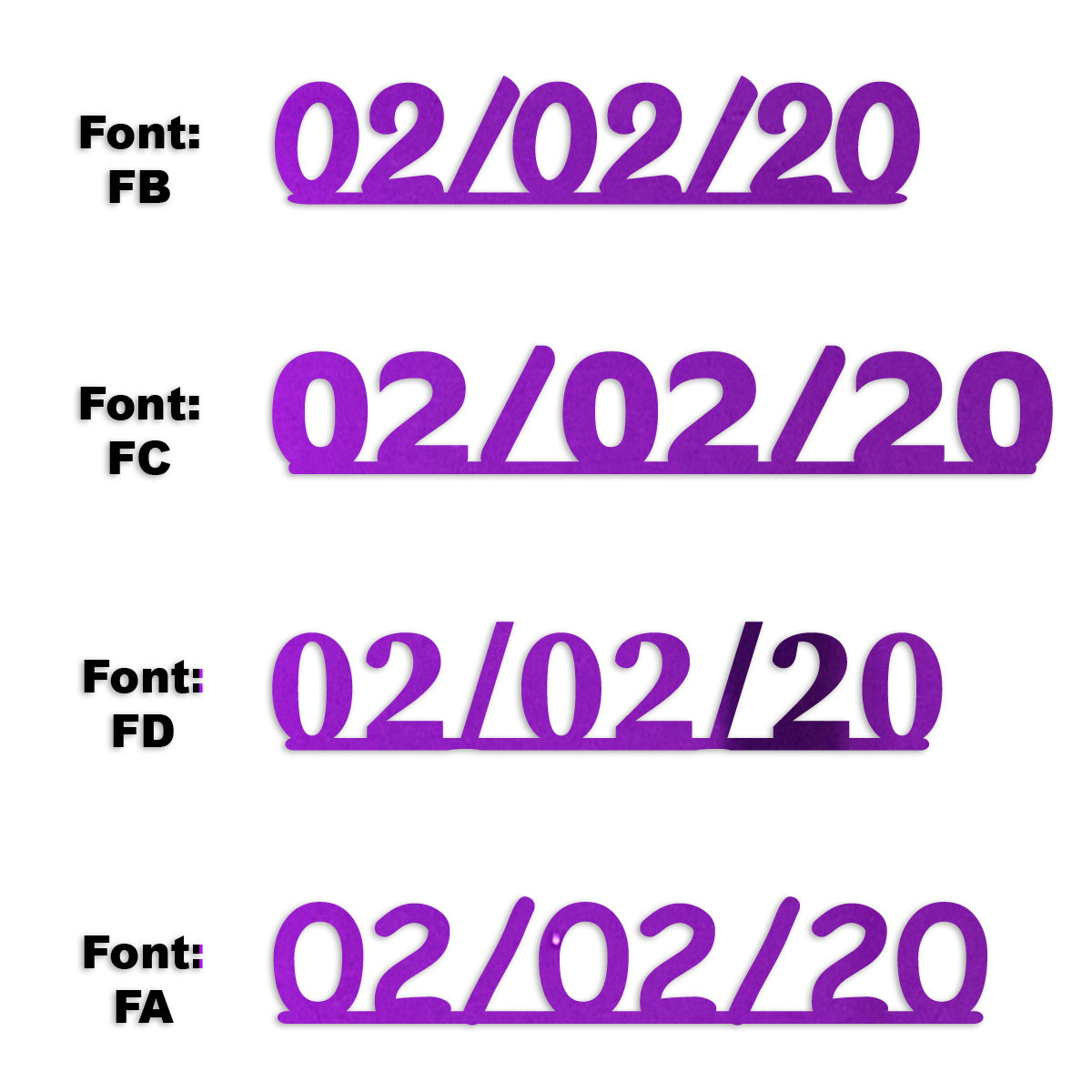 Custom-Fetti Date - 02/02/24 or 02/02/25  Purple