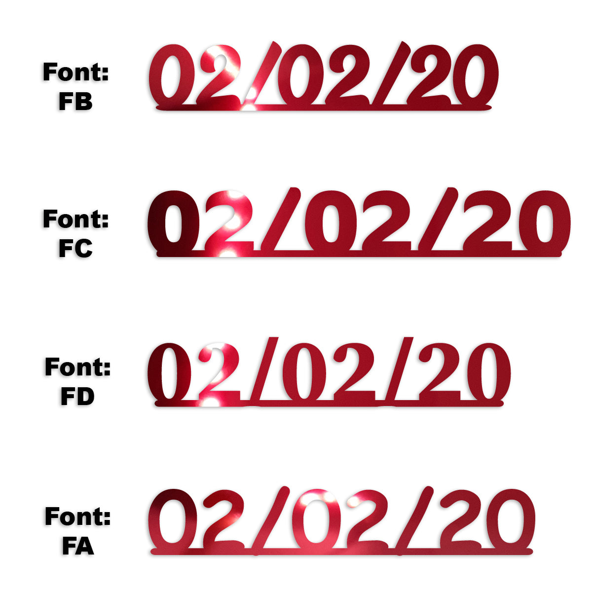 Custom-Fetti Date - 02/02/24 or 02/02/25  Red