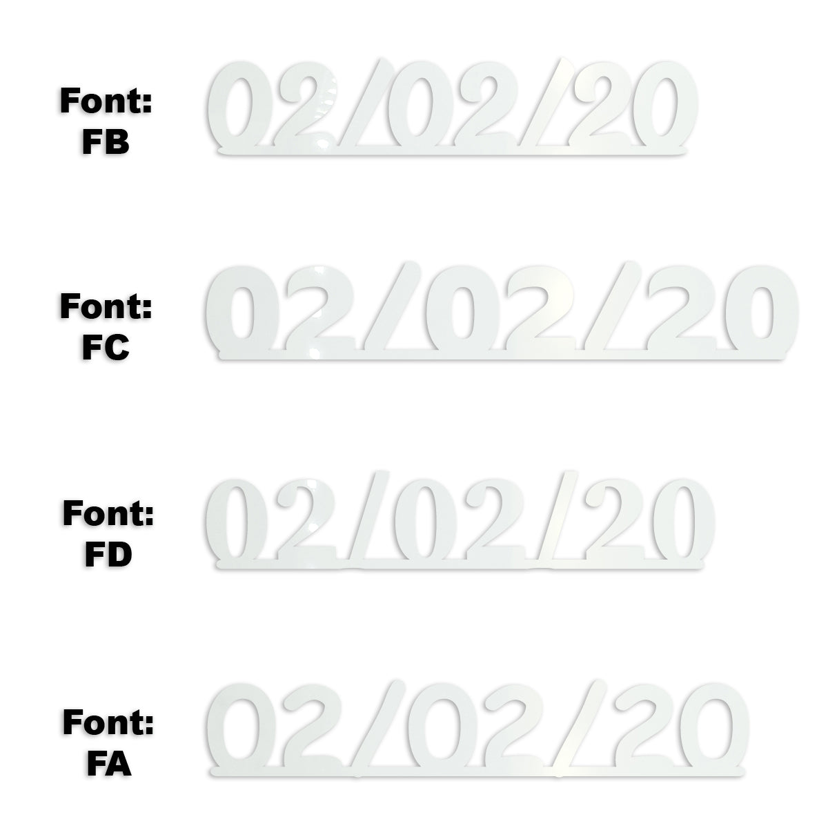 Custom-Fetti Date - 02/02/24 or 02/02/25  White