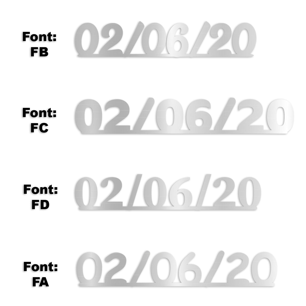 Custom-Fetti Date - 02/06/24 or 02/06/25  Silver