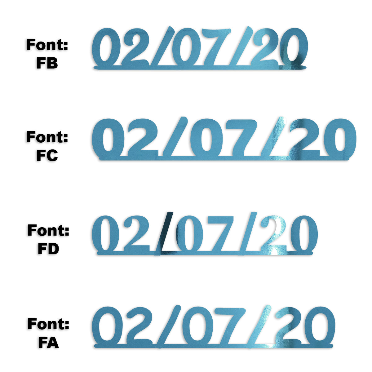 Custom-Fetti Date - 02/07/24 or 02/07/25  Blue Sky