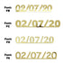 Custom-Fetti Date - 02/07/24 or 02/07/25  Gold