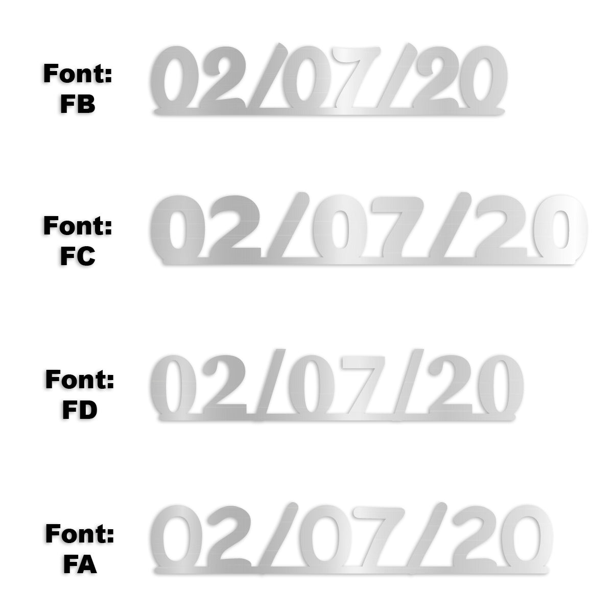 Custom-Fetti Date - 02/07/24 or 02/07/25  Silver