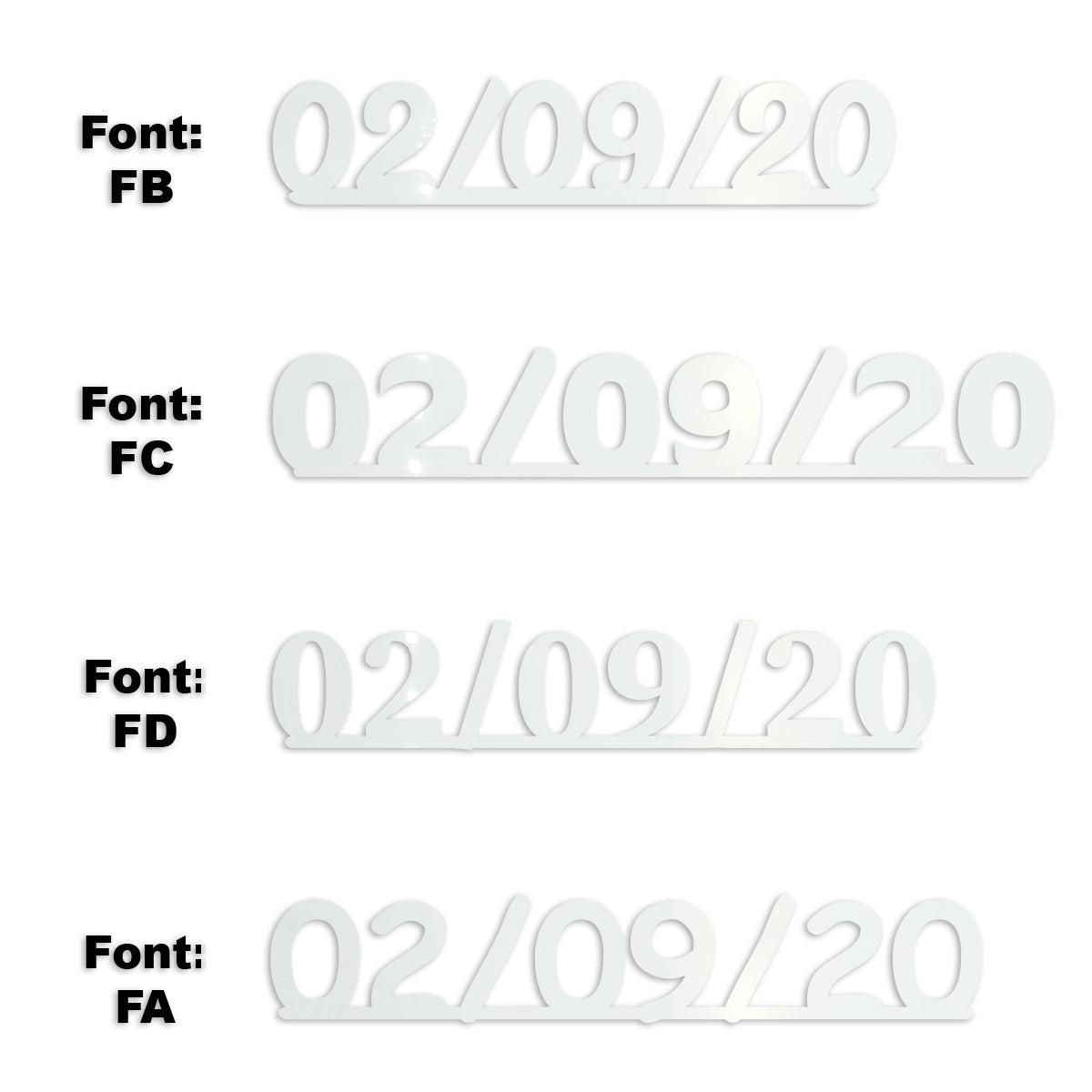 Custom-Fetti Date - 02/09/24 or 02/09/25  White