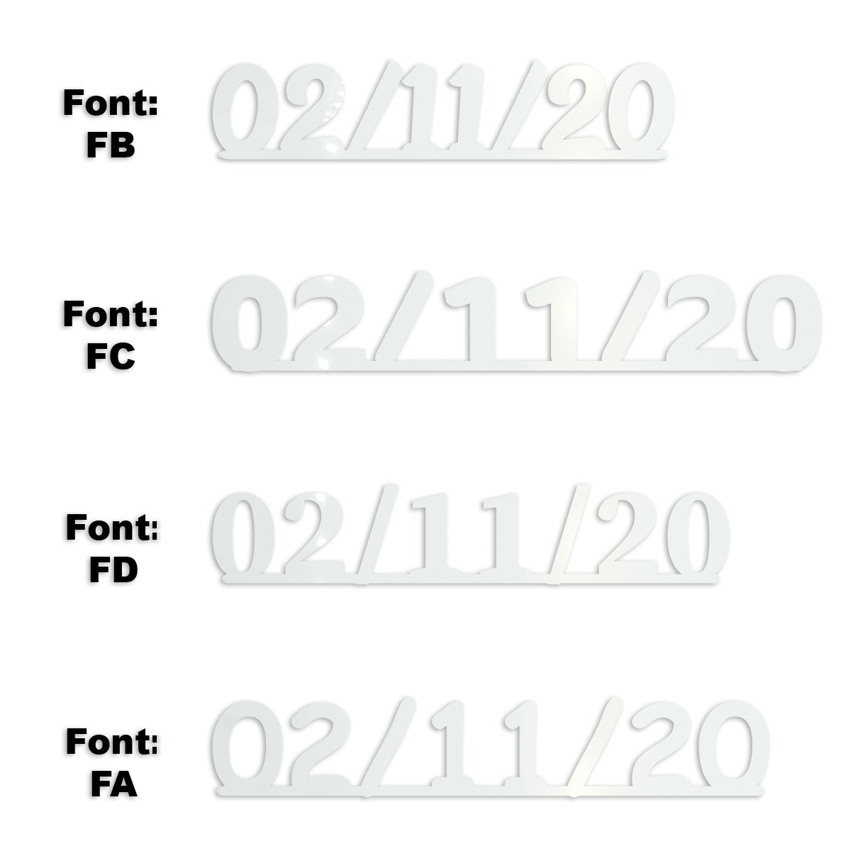 Custom-Fetti Date - 02/11/24 or 02/11/25  White