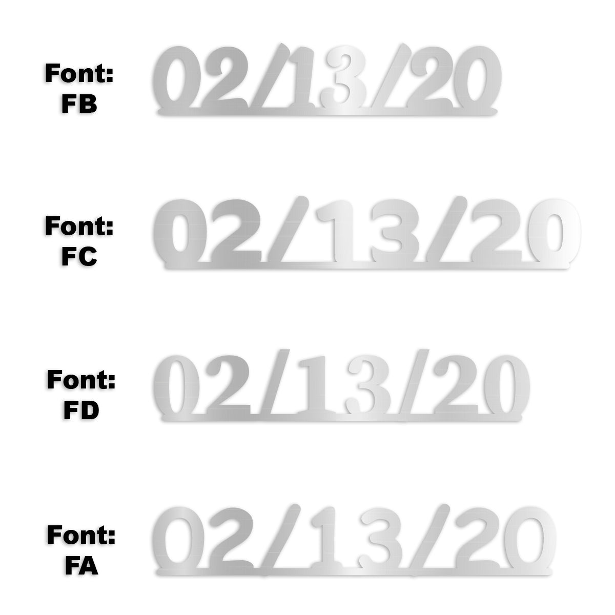 Custom-Fetti Date - 02/13/24 or 02/13/25  Silver