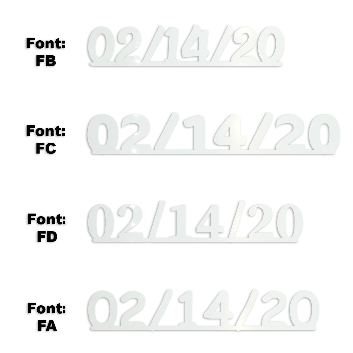 Custom-Fetti Date - 02/14/24 or 02/14/25  White