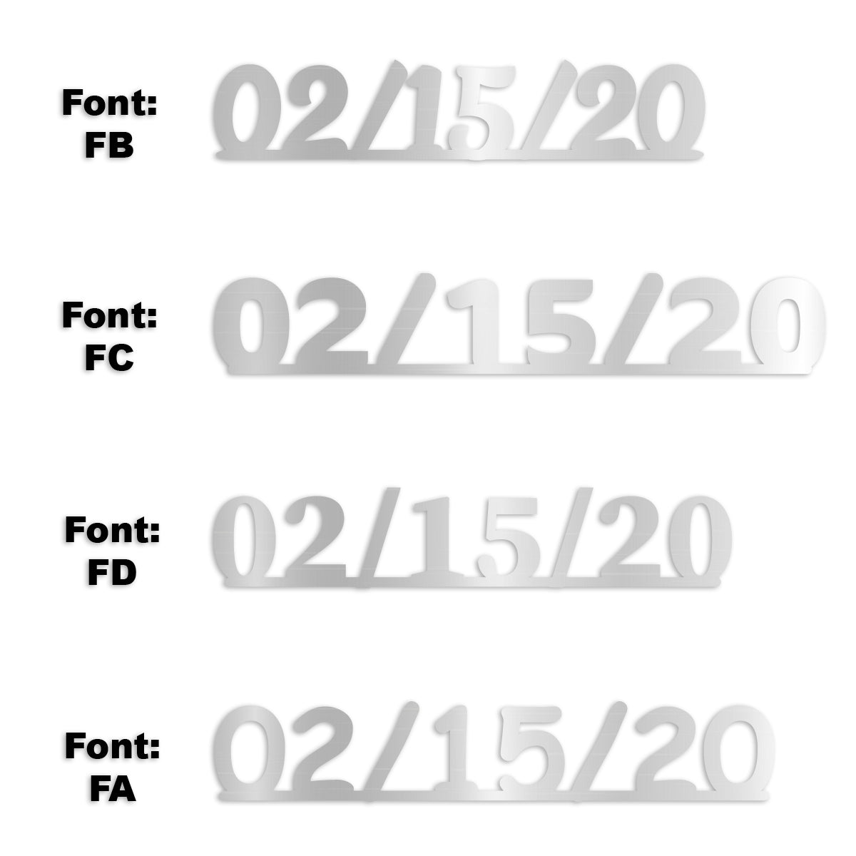 Custom-Fetti Date - 02/15/24 or 02/15/25  Silver