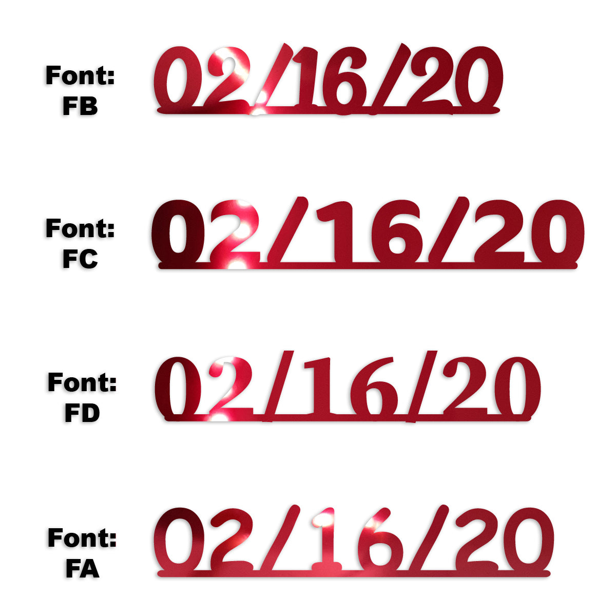Custom-Fetti Date - 02/16/24 or 02/16/25  Red