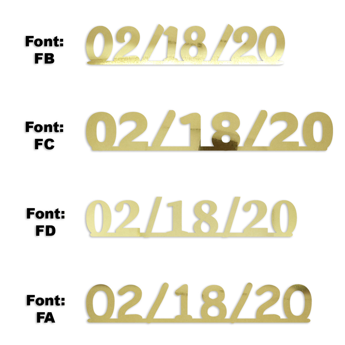 Custom-Fetti Date - 02/18/24 or 02/18/25  Gold