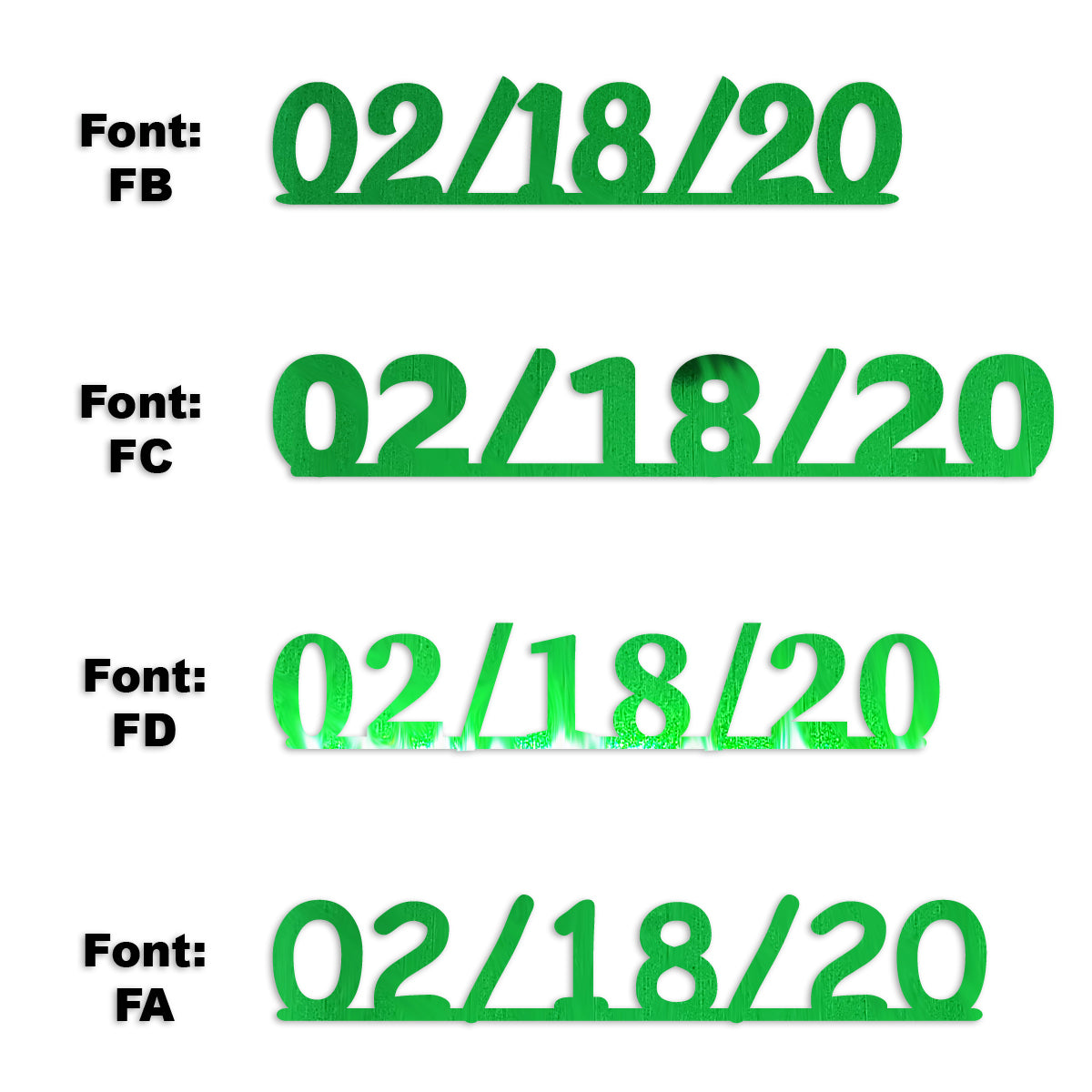 Custom-Fetti Date - 02/18/24 or 02/18/25  Green