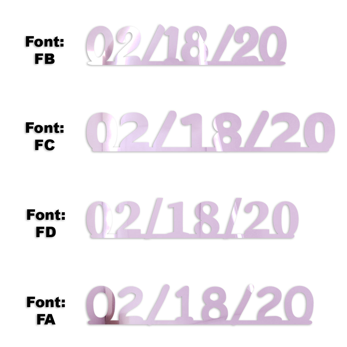Custom-Fetti Date - 02/18/24 or 02/18/25  Pink