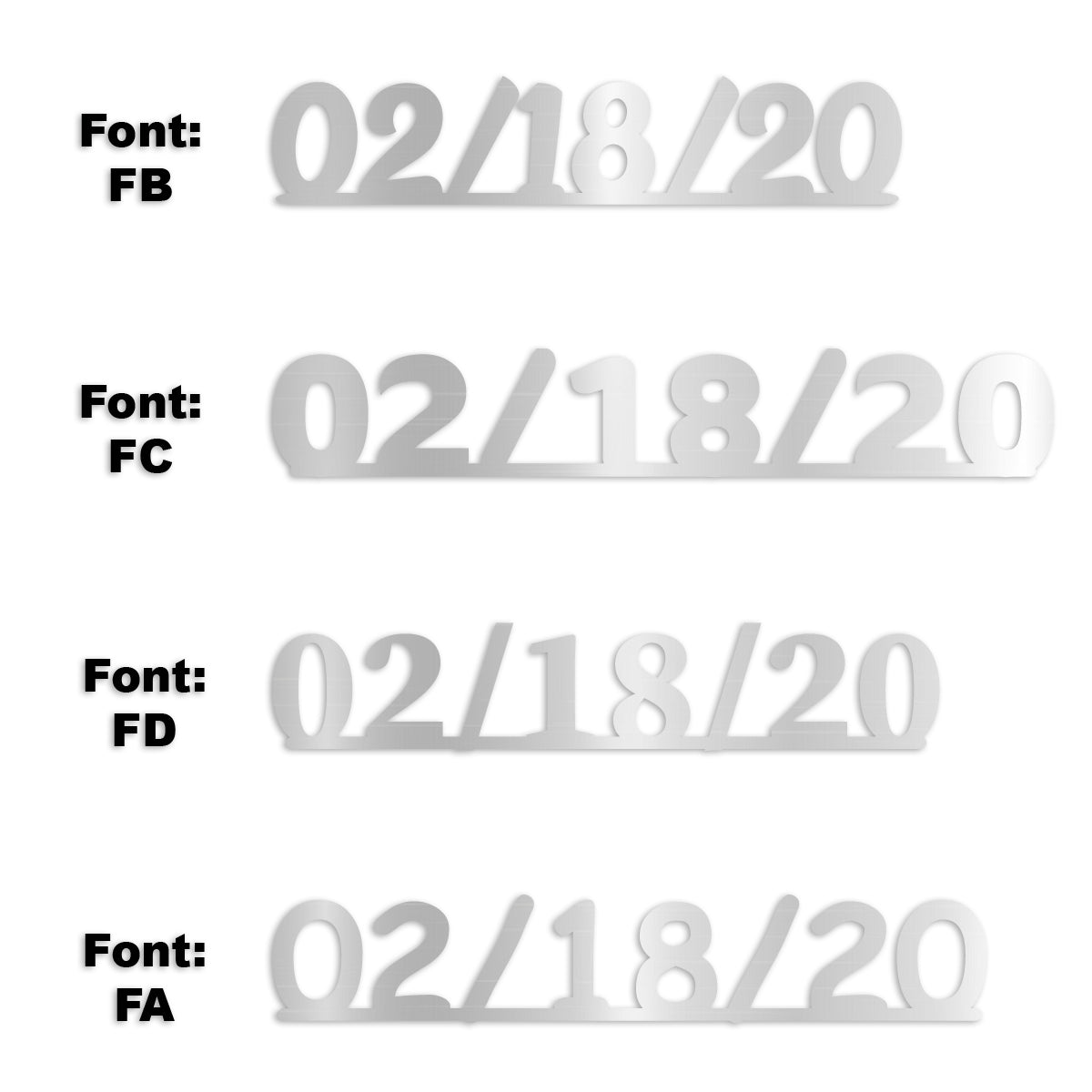 Custom-Fetti Date - 02/18/24 or 02/18/25  Silver
